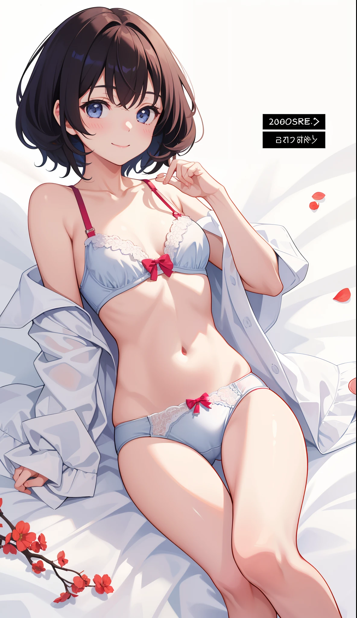1girl in、A smile、A delightful! Cute underwear、Cute underwear、(small )