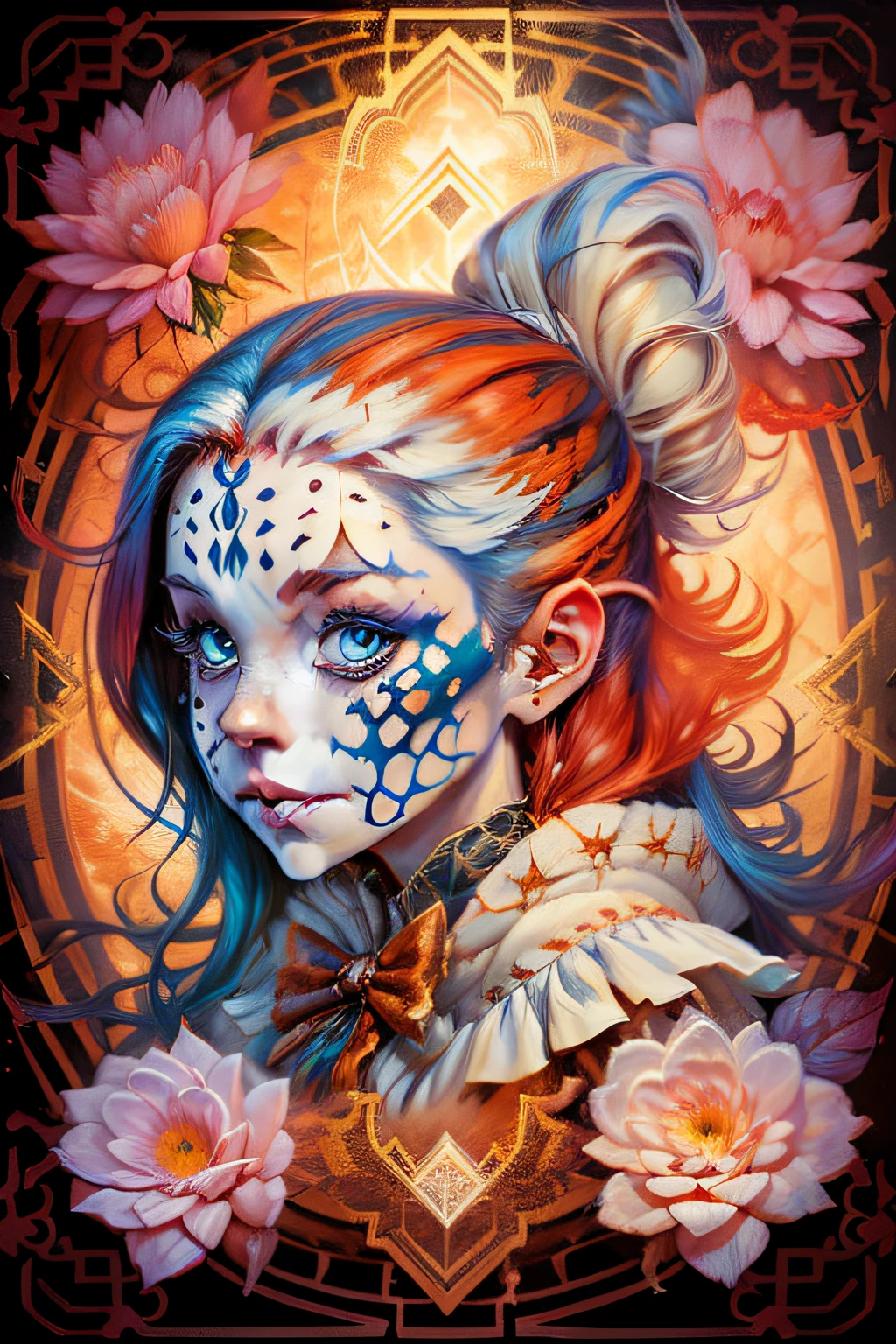 A charming girl as a Halloween witch's autumn icon pack, random facial expression, Random coloring, Cartoon style, 2D, planar vector, Character design, T-shirt design, Colorful splashes, vectorial art, Fantasy art, Watercolor effect,Digital painting, white bg, 8K