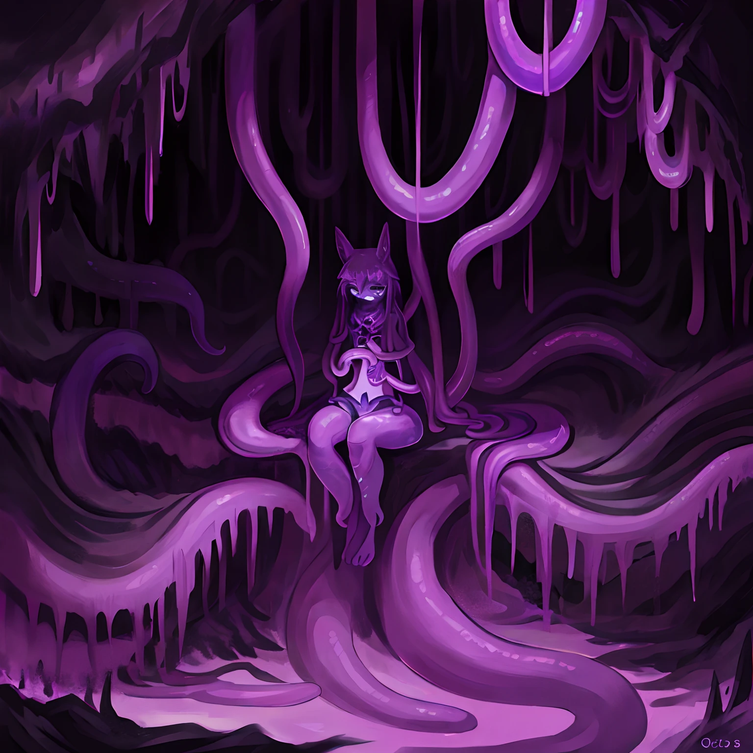 Purple tentacle,Tentacle Cave