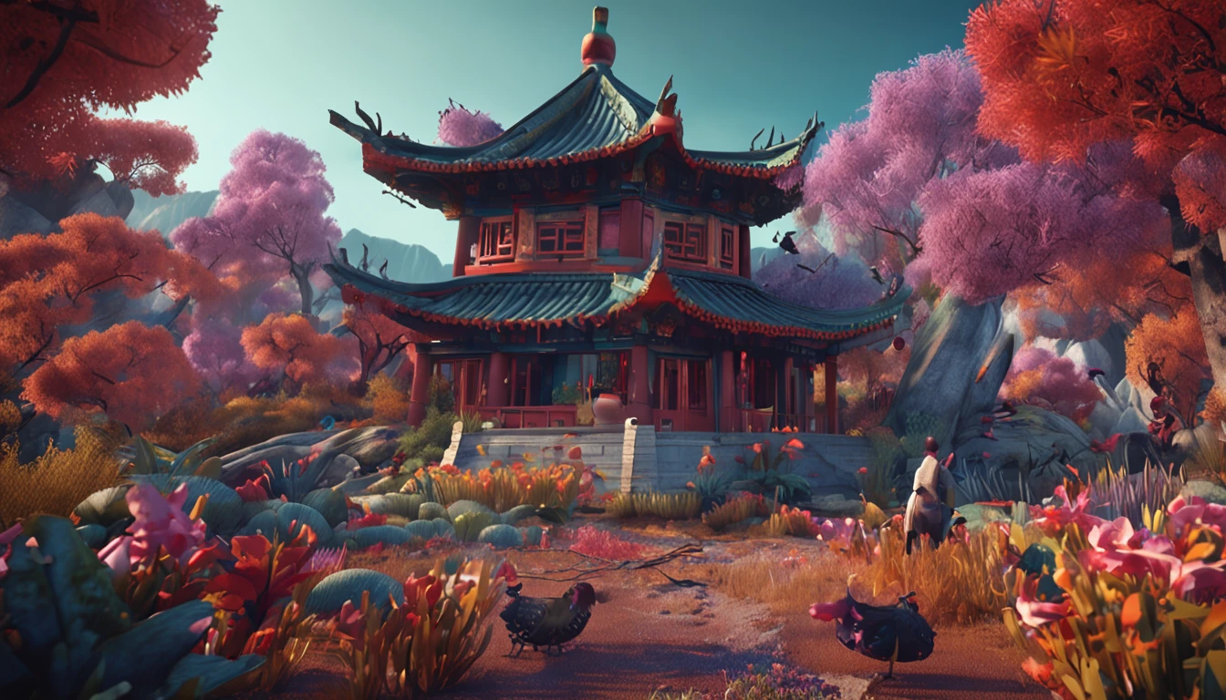 Chinese the four words "folk tale" in font