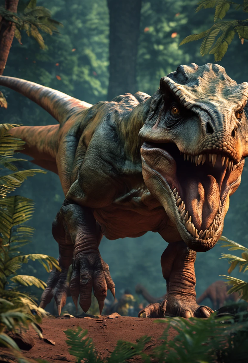Dinosaurs carry wolves