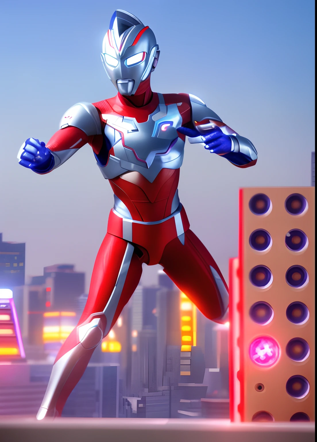 Ultraman, ultra hyper-detailed, ultra mega detailed, Tokusatsu, japanese cgi, promo art, high detailed official artwork, offcial art, high render, ultra mega super hyper detail, pop japonisme 3 d ultra detailed, Official artwork HDR, ultra mega super hyper realistic, key art,Film art shooting