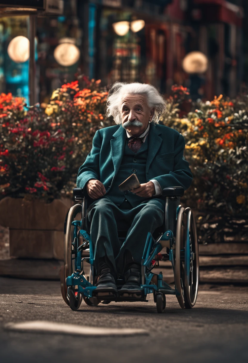 Einstein was in a wheelchair