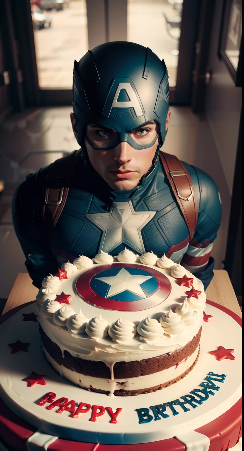Captain America INTO A BIRTHDAY CAKE