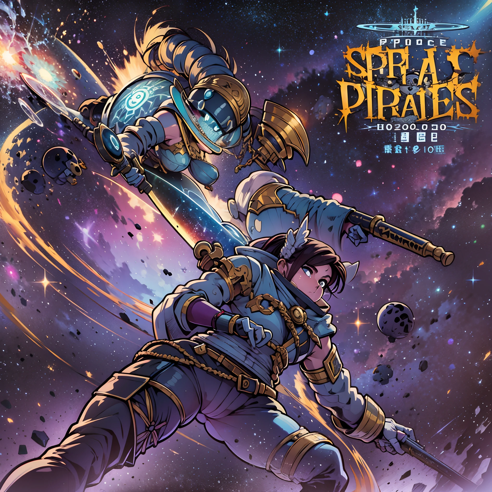 space pirates, (mature face:1.4)