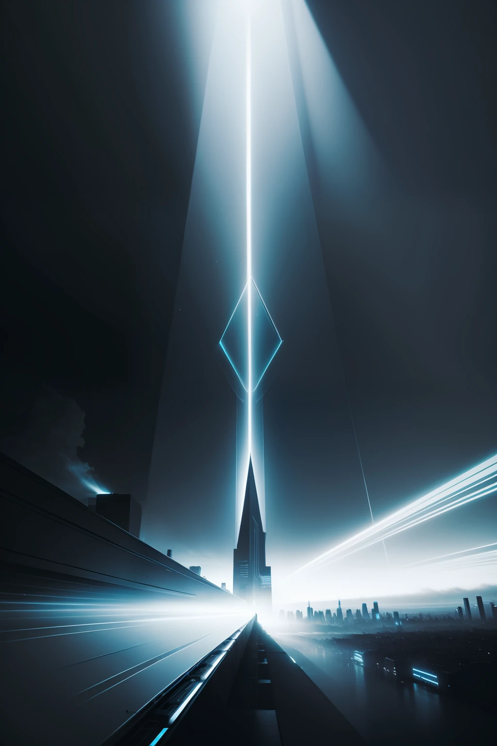 Futurism, modern, cinematic lighting, god rays, multiple monochrome, blue colors, masterpiece, UHD, ccurate, high quality, high details