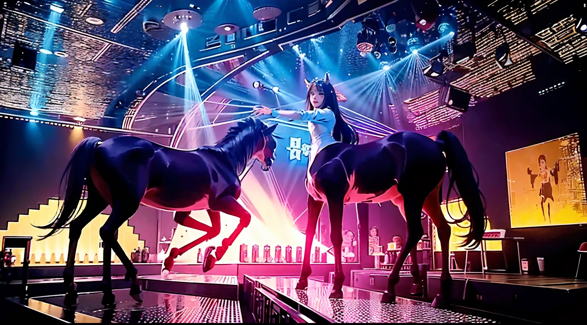 In the beautiful illustration of this super-grand scene,The ultra-long-range lens is shown(Eight unique centaur characters9.9),They all have their own characteristics,Vivid and interesting。Radiant angelic centaurs from the heavenly realm,To the hellish centaurs surrounded by nightmarish flames,And then to the Wind Immortal Centaur dancing in the air,There are also one-horned centaurs surrounded by thunder and lightning,and mechanical centaurs that shine with metallic light,And then to the powerful dragon centaur with colored dragon scales covering the whole body,The elegant and agile elf centaur always wears a flower crown with its slender and graceful lines,Enchanting and charming Tiflin centaurs。Each character has their own unique charms and abilities。The illustration uses advanced artistic techniques and tools,(Divide the scene into sections by geometric arrangement:9.9),Each section corresponds to a centaur character,This makes more efficient use of space。Through Midjourney's advanced brush tools、Color palette、Material packs and model packs,Exquisite costumes and equipment are designed for each centaur,Enhances the character's personality and visual appeal。The scenery in the illustrations is stunning,There are changing skies、rainbowing、extreme light、Stars and Moon。Incorporating iconic landmarks such as Mount Everest,and fireworks、tranquil lake、Natural and urban elements of waves and neon lights,Creates a magical atmosphere。The centaurs showed off their skills and equipment in a variety of environments,This is true even in extreme alien landscapes。(Use Midjourney's tools、Material packs、Texture tools、The color palette makes depicting details vivid and realistic9.9),From intricate hairstyles and clothing to authentic textures,Enhances the realism of the characters and surroundings。The fusion of multiple art styles adds movement to the centaur's movement at all angles,The overall visual experience is further enriched。The final illustration was described as a "master