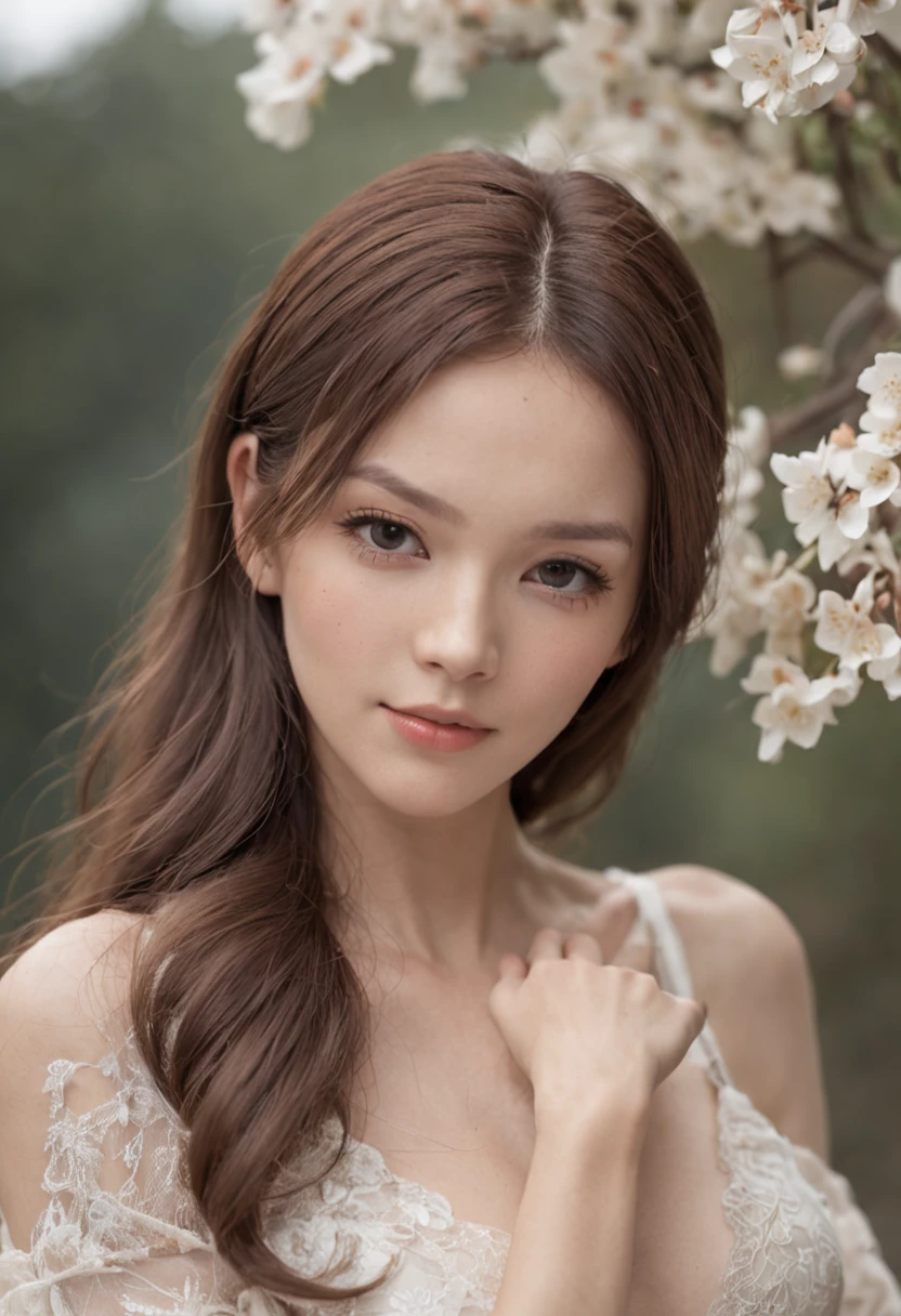 ，Masterpiece, Best quality，8K, 超高分辨率，Reallightandshadow，（Realiy，realisticlying)，(beautidful eyes:1.2，looks into camera)，True skin texture，Summer clothing，High-end luxurious and beautiful environment，Scenic beauty，the night:1.5，River view，standing on a bridge