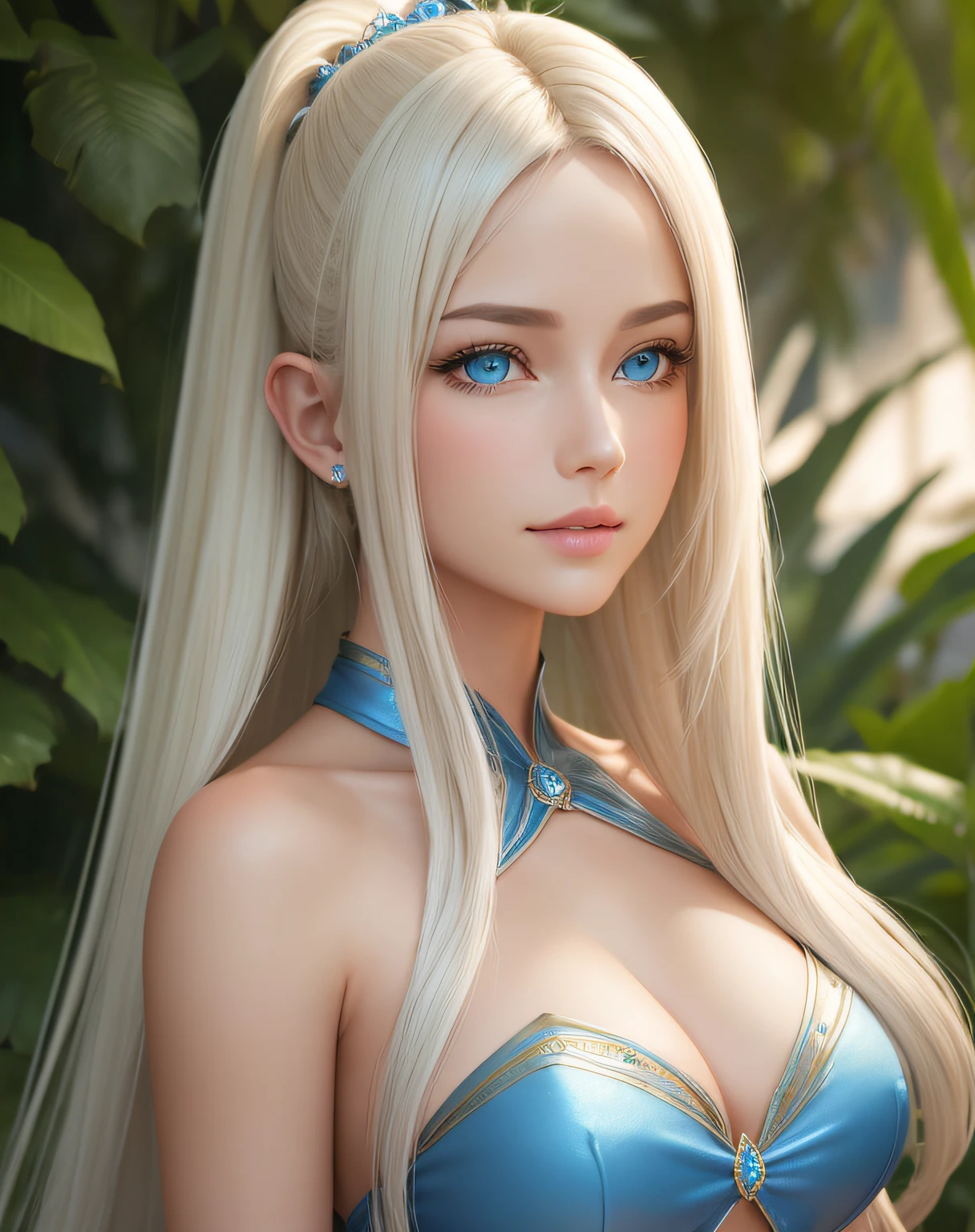 (Best quality, 8k, 32k, Masterpiece, UHD:1.2), (realistic:1.5), (masterpiece, Extremely detailed CG unity 8k wallpaper, best quality, highres:1.2), (ultra detailed, UHD:1.2), (cowboy shot:1.3), BREAK, 1flower fairy, (wearing a fairy costume:1.3), bright expression, shiny white shiny skin, Best Looks, ultimate beauty girl, BREAK, (Platinum blonde hair with dazzling highlights, pony-tail hair style:1.3, shiny light hair, silky straight hair, Beautiful bangs that shine), BREAK, Glowing crystal clear attractive blue eyes, Very beautiful nice cute, Lush bust, at flower garden, pasted paper, paper collage, layered compositions, varied textures, abstract designs, artistic juxtapositions, mixed-media approach, Masterpiece, best quality, captures a super cute moment, depth of field, ultra detailed, ultra high resolution, C4D, Octadale, 3D modeling, 8k, 16k.,high_school_girl