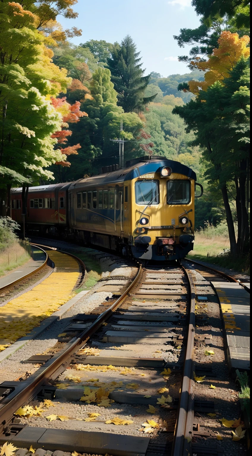"（The train goes away）,（Large patches of yellowish fallen leaves shook with the rails）,（Wang Xuan watched until the train disappeared）,The classmates slowly left,It's a different day, （I don't know how many years it will be before we see each other again）,（Someone is still waving slowly，I haven't put it down for a long time）,（Someone was silent，Quite sad）"