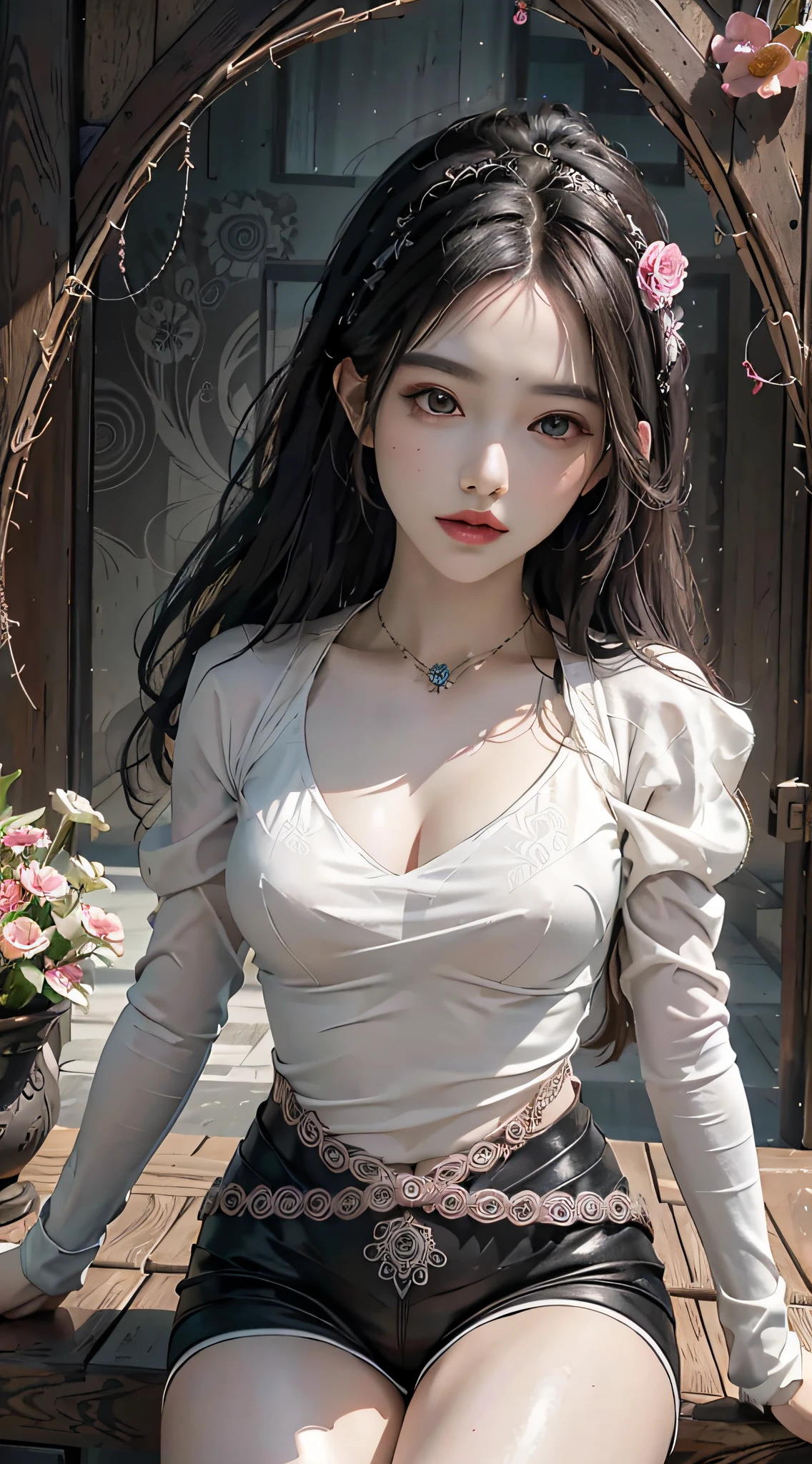 ((masterpiece, best quality)), Delicate face, Character Design Sheet,Love with all my heart, Rich in details, Multiple poses and expressions, Very detailed, depth, Many parts,beautiful女孩,Light,发Light,Red and Gold,Phoenix decoration,gauze,Lace,Lace连裤袜,高跟鞋Black Hair,(long hair),black eyes, (发Light的眼睛),(White:1.2),,,pleasure,charming的面部表情,Aheiyan,charming,blush,Shy,surprise,panic,Shy,shame,disgust,dislike,(Medium rest),Quilt玩坏,Quilt,Wink at someone,Ah hey smoke,comfortable,call,open mouth,Slobber,,Fair and rosy skin,ruddy complexion,Sweat,wet,color,one person,The students fell to the ground crying,Duck sits,dissatisfied,,petting,sexual pleasure,Endure pleasure,leave,charming的表情,(The students fell to the ground cryingDetailed description),(Duck sitsDetailed description正面),Detailed description,rest(masterpiece), (close up), (best quality), Very detailed, (close up) beautiful, beautiful, (close up), (A beautiful Girl), (collar, collar), (Delicate Pink Areola Nails:, (Delicate skin painting), (cheeky: 1.4), Top CG 品质 8k 壁纸, actual, master level, masterpiece, portrait, center, Watch the video, Beautiful Chinese-Korean mixed-race idol, (Ultra-beautiful description of faces and facial details), (blush), Bitten lip makeup, sweet smile, Perfect facial features, Red Eyes, Blind band+hair covering one eye, (Ruby nail). fat_ mons, Camel toe,"Top CG, best quality, masterpiece, Gentle beautiful girl, White skin, Perfect facial features, close up面部特征, Bright Eyes, red lips, Exquisite smile, Beautiful and heroic, necklace, Lace hollow collar, earrings, Black Hair, Shiny, Skin is transparent and visible, red long coat, Clear plastic deep V neck T-shirt lining, show breasts, close-up show breasts, Wear a mesh skirt, 4k picture quality, Urban Beauty, modern City, Lace镂空袜子, realism, City, TRAIN STATION, Qixi Festival, eternity的, stroll, motion capture, Shopping, Wide-angle lens, 左腿大腿Lace领带long hair, 精致Perfect facial features, Perfect face shape, Light makeup, Liu Yemei, beautiful big eyes, Clear colored eyes, Sweet eyes and eye bags, Long eyelashes, Small upturned nose, 嘴唇湿润有Light泽, ((Slim, Golden Ratio Curve)), 容Light焕发的肌肤, (((top: Printing T-Frame)), ((Bottoms: Denim shorts, ((Footwear: sports shoes)), ((at the airport, Detailed description, At the airport counter, eternity)), For the audience, Double Shot, Highest precision, Precise and perfect human structure, masterpiece, Best image quality, higher quality, High Detail, Ultra-high resolution, 8k resolution, Ultra-beautiful details, Surreal photos, Pixel Perfect White Hair、Close-up of miss wearing white mask, Beautiful character painting, guweiz, Gurwitz-style artwork, White-haired god, author:Yang Jie, 史诗般beautiful人物艺术, Stunning character art, author:Fan Qi, by Wuzhun Shifan, pixiv Art Street Guviz, Single ponytail, insult, High Ponytail, Tall and big, Long legs, (sleeveless lace shirt), (shorts), (Striped )), ((Striped )), Walk, elegant, dignified, miss, beautiful曲线, sweet smile, Strong sense of detail and layering, color丰富绚丽, Has a unique texture, rich and colorful, color, vivid, Design Art, 16K, Super detailed, {{illustration}}, {Extremely rebeautifuld}, {Exquisite surface treatment}, Super detailed, Delicate and shining eyes, {{Light}}, 极致Light效果, Model: realism, CFG size: 12, Laura: Bright texture (1.35), high quality, masterpiece, Exquisite facial features, Delicate hair depiction, Detailed description of the eyes, masterpiece, best quality, Light線追蹤, Extremely detailed CG unified 8k wallpaper, masterpiece, best quality, (1 girl), 完美miss身材, (((紧身WhiteT恤))), beautiful eyes, (Delicate face), Black short hair, Tie your hair up, Light blue hairpin, Black silk frame glasses, in class, (White skin), (Optimal Lighting), (Super intricate details), 4k unity, (Super detailed CG), Showing off her white legs, , Hot Pants, shorts