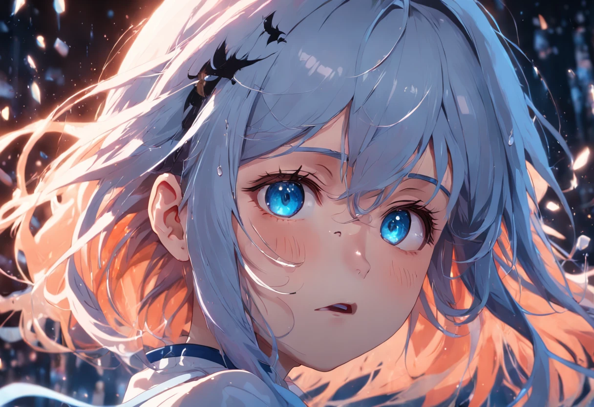 masterpiece, bset quality,extremely detailed CG unity 8k wallpaper,amazing, realistic,closed eyes,\\,Sadness, tears, tears streaming down my cheeks