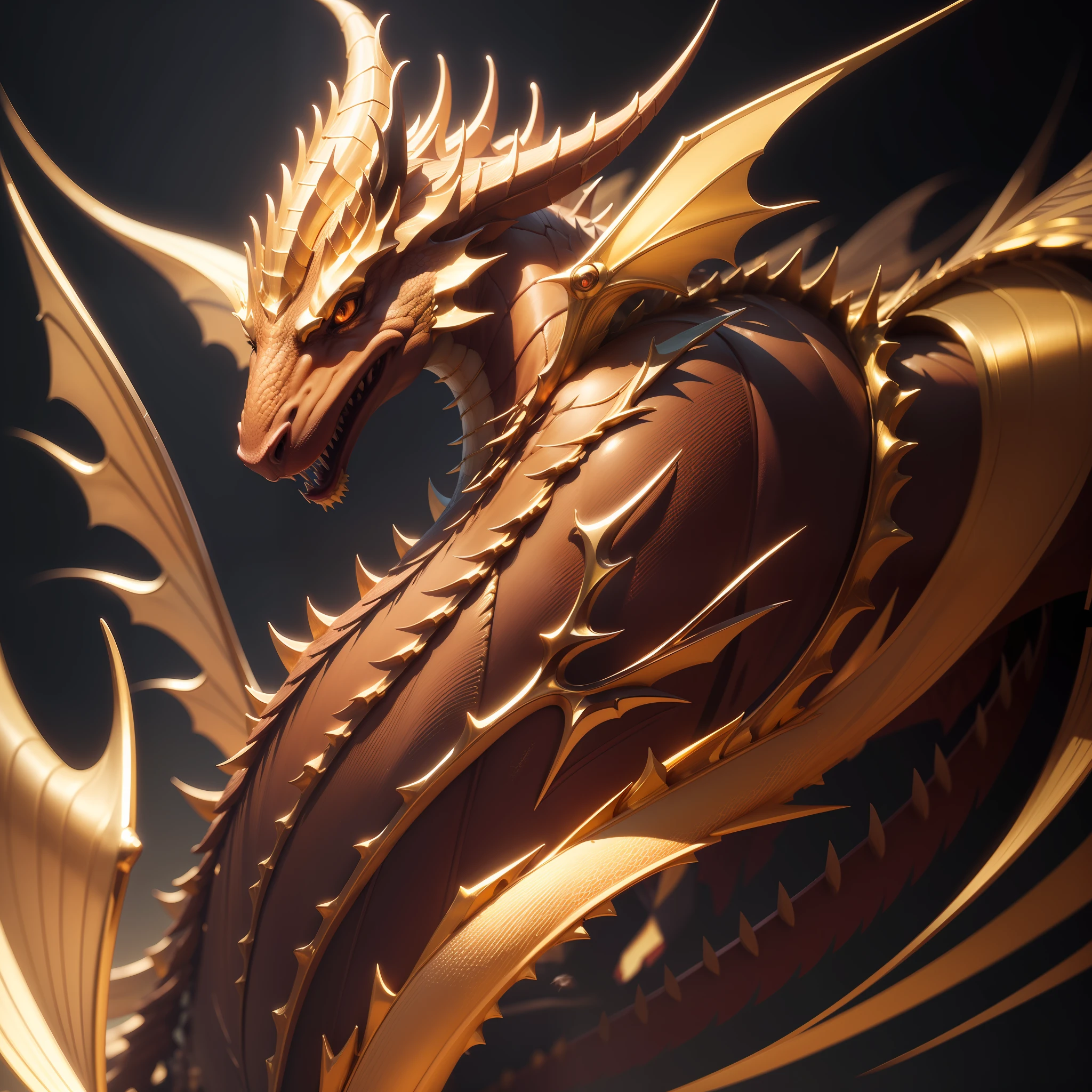 Golden Sin Dragon、claws are sharp、Dignified, Dignified and sharp face、Dynamic、Dynamism、Fly over Yakushima、Photorealism Based Details Widget 1.3、Ultra-detailed depiction、Cinematic shots with HDR effect、Vignette and center screen、Generate in automatic mode