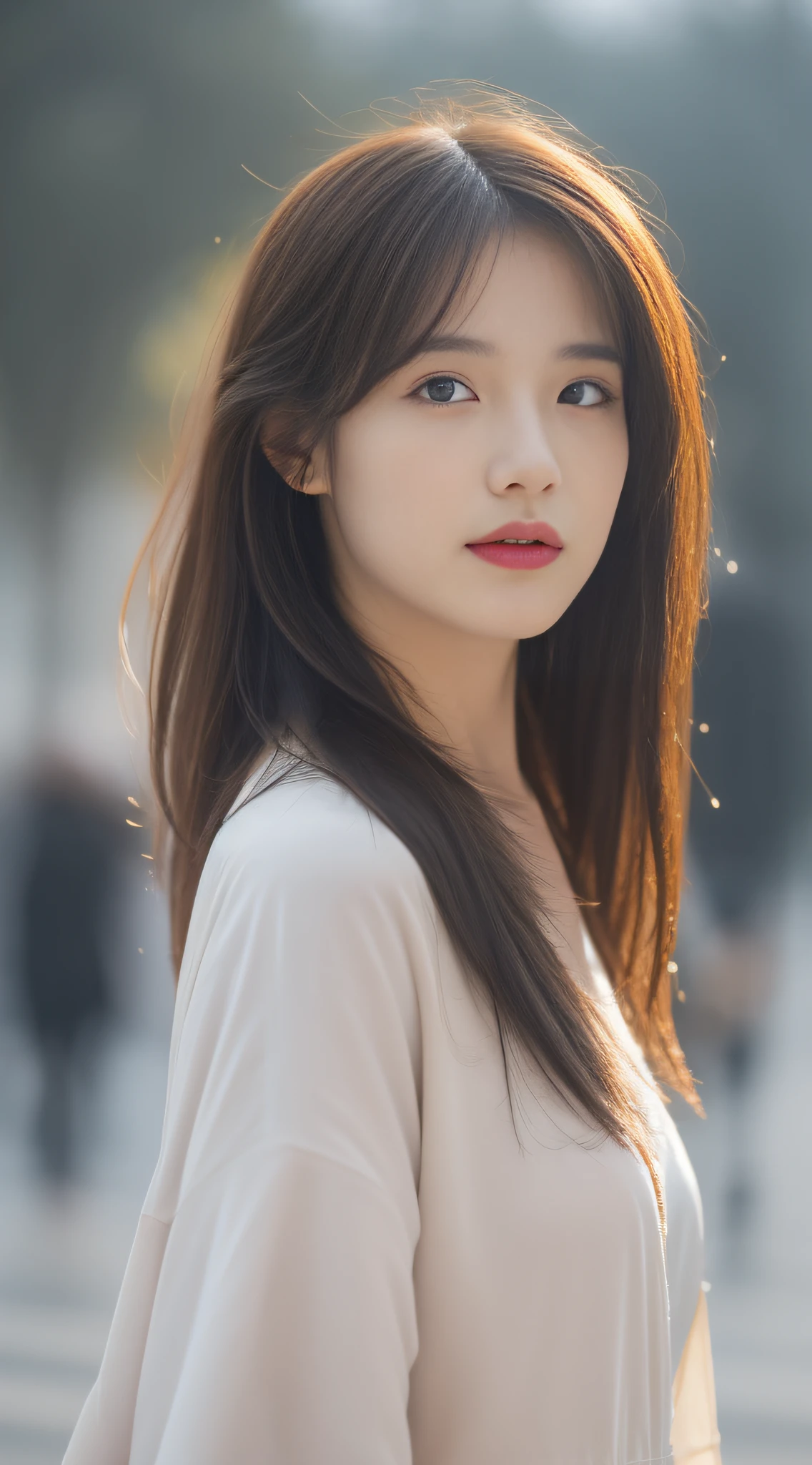 ((Best Quality, 8K, Masterpiece:1.3)), Focus: 1.2, Perfect Body Beauty: 1.4, Buttocks: 1.2, ((Layered Haircut, Breasts: 1.2)), (Wet Clothes: 1.1) , (Rain, Street:1.3), Bandeau Dress: 1.1, Highly Detailed Face and Skin Texture, Delicate Eyes, Double Eyelids, Whitened Skin, Long Hair