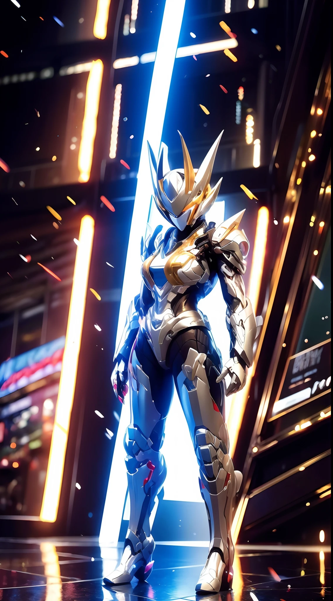 ((best qualtiy)), ((tmasterpiece)), (high detal:1.4), 3D full body, Beautiful cyberpunk woman image, platinum(HighDynamicRange), Ray traching, NVIDIA RTX, Hyper-Resolution, Unreal 5, sub surface scattering, PBR Texture, Post-processing, Anisotropic filtering and depth of field, Maximum clarity and sharpness, Many-Layer Textures, Albedo e mapas Speculares, Surface coloring, Accurate simulation of photo-material interactions, perfectly proportions,octaneratingrendering,2-tone lighting,largeaperture,Low ISO,White balance,trichotomy,8K raw data,By bangs,backsight,on back