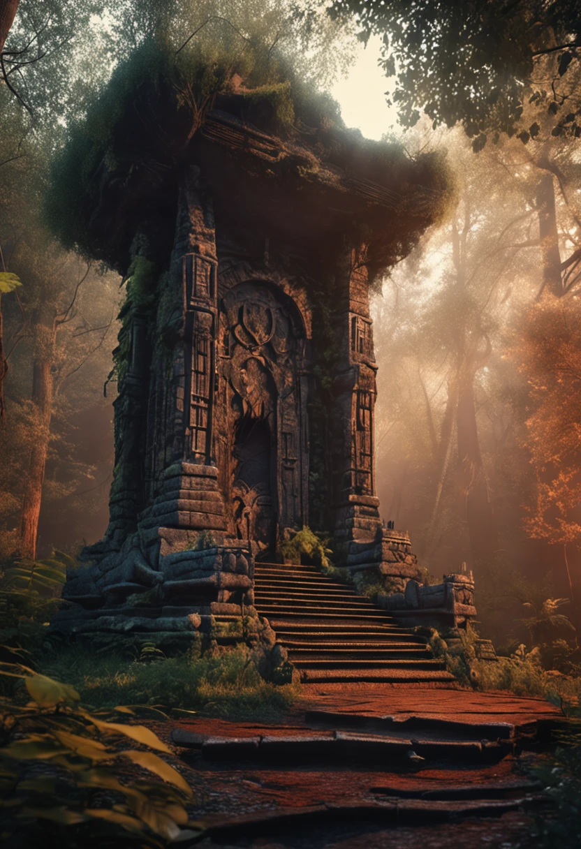 Mysterious altar in the forest，It seems that what ancient creatures can be summoned