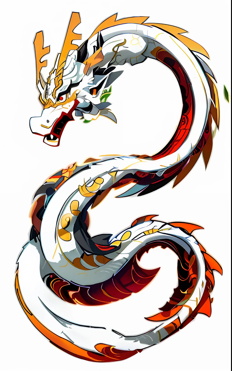 The majestic Chinese dragon depicts a gentle smile，Paper Cuttings style，rich details​，clean linework，Create exquisite craftsmanship，8K，China-style，National tide