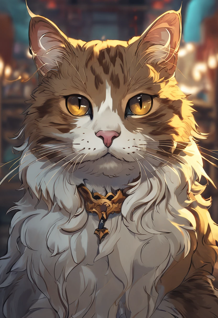 Cat with a golden crown Very detailed shining eyes Modern anime style art cute and energetic details ear cat portrait Makoto Shinkai Studio Ghibli Studio Key Hideaki Anno Saki Michan Stanley Art Germ Liu Rosrest James Jean Mark Simonetti Elegant highly detailed digital painting Art Station Pixiv