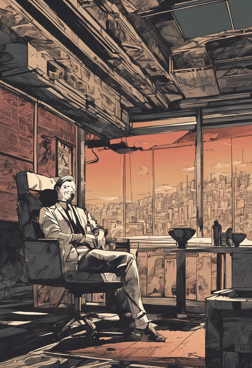 there is a man standing in a room with a tie on, style from greg rutkowski, inspired by Tsuruko Yamazaki, kentaro miura style, inspired by Naondo Nakamura, inspired by Reuben Nakian, inspired by Shōzaburō Watanabe, inspired by Gigadō Ashiyuki
