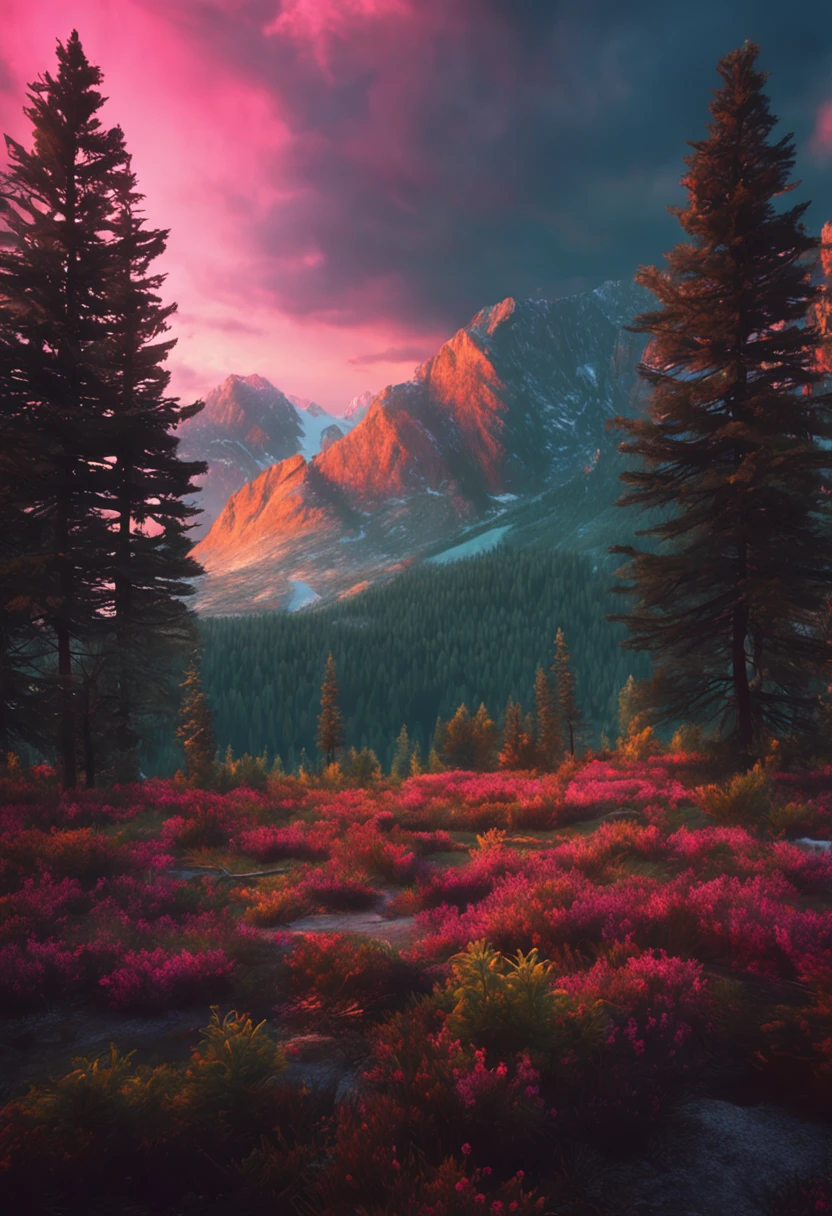 landscape painting,Welcome pine