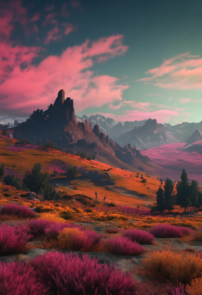 landscape painting,Welcome pine