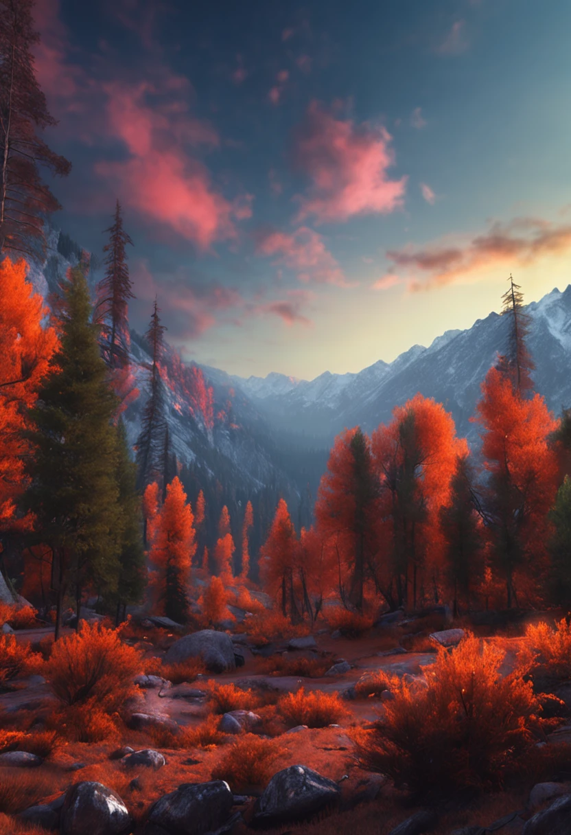 landscape painting，Welcome pine