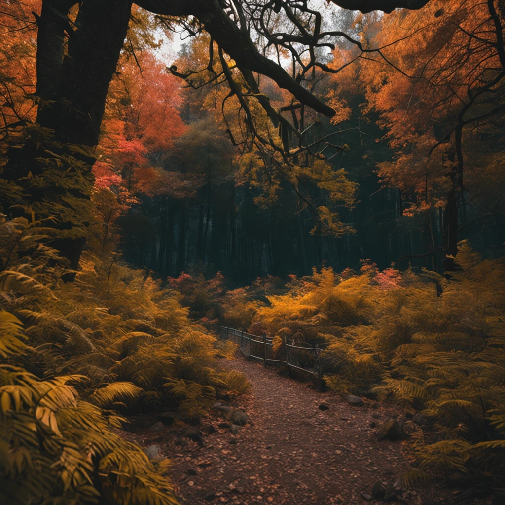 Isolated in the sparse forest.