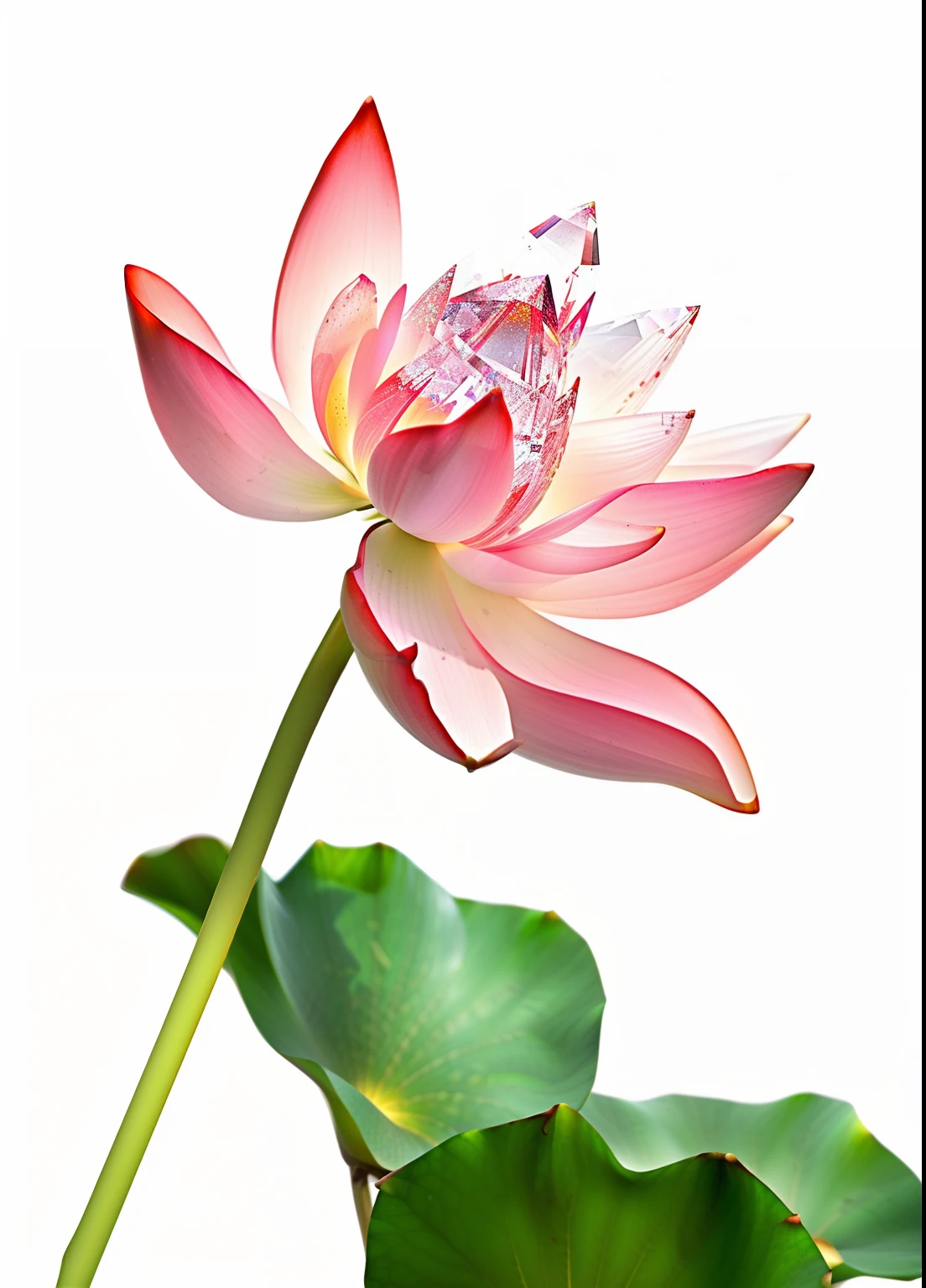 Crystal lotus,crystal-clear,crystal,Sparkling,ellegance,4k,k hd,cold shades