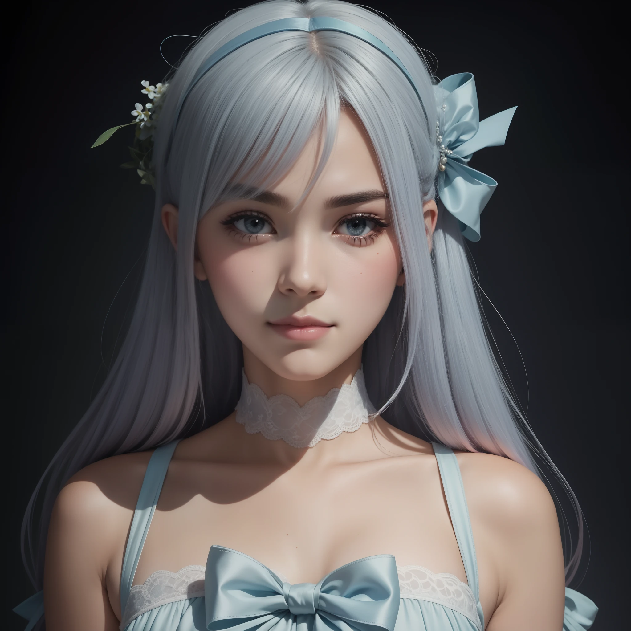 Shy look blushed cheeks