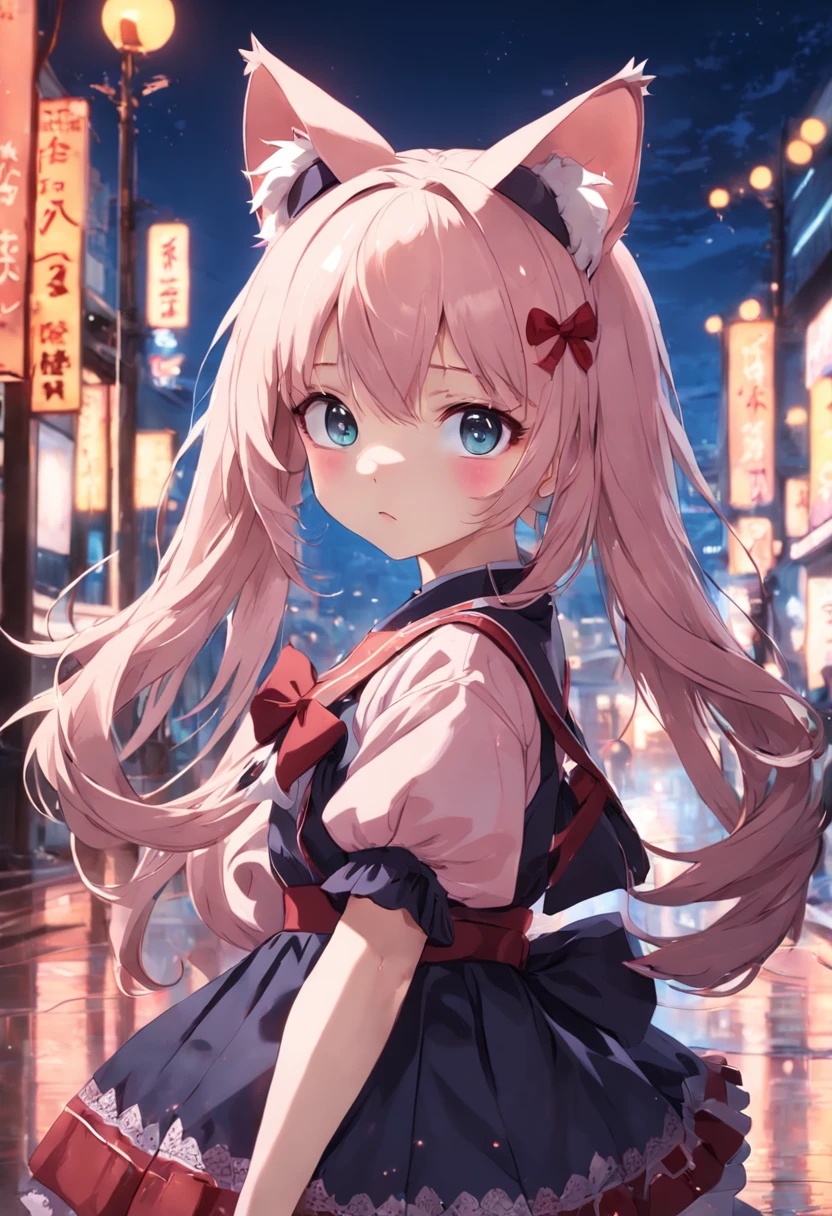 a little lovely ??? girl,Wearing cat ears,Lolita style