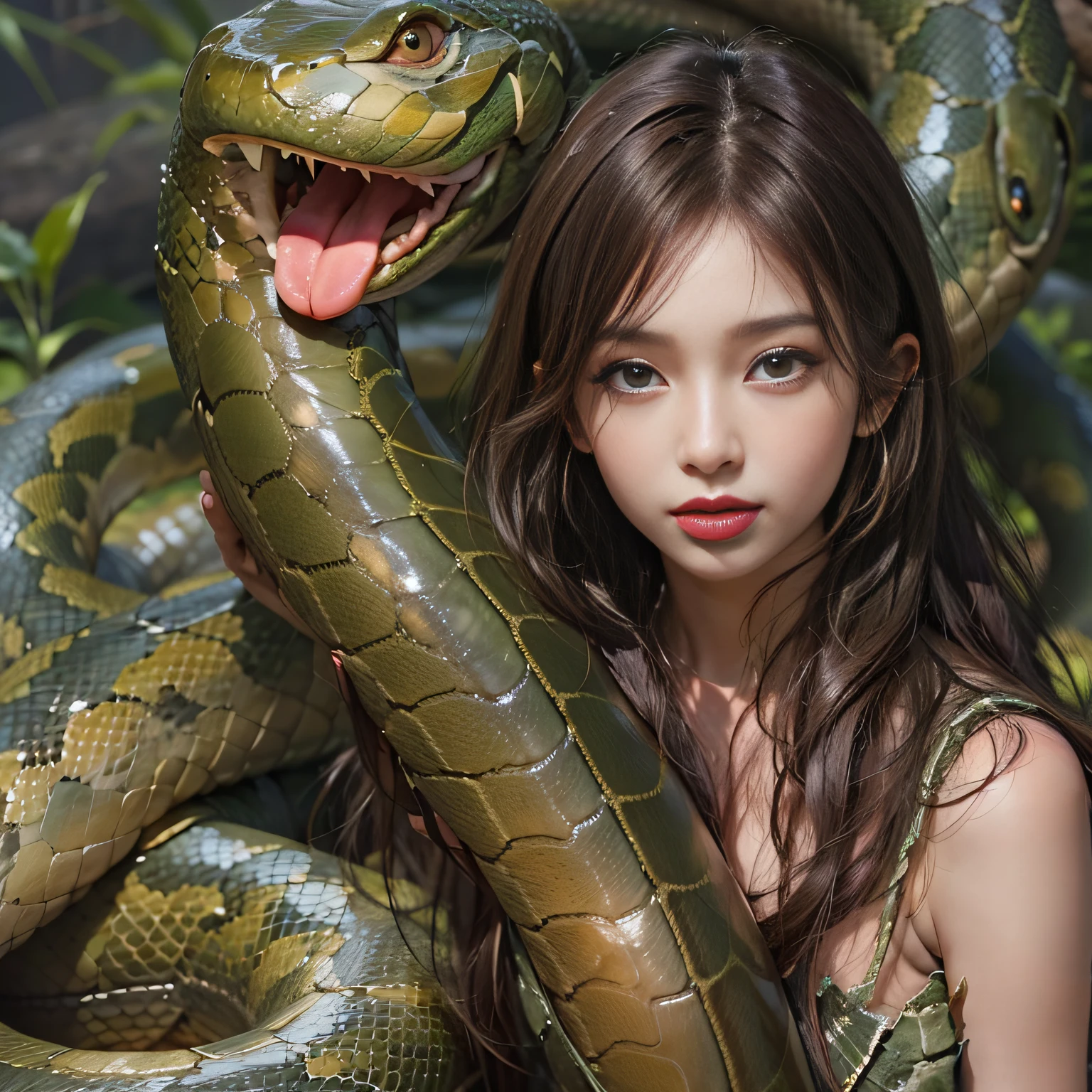 (masterpiece), super detailed, highly detailed, 4k, high resolution, ranger, (indonesia face),,mix korean,bbw, huge , massive , giant , enormous , fair skin, pale skin, perfect skin, (raped by tentacle:1.5) , ((tentacles inside her vagina:1.1)), seducting ,resigned, ((perfect nipples)) perfect view, Embrassing on her face