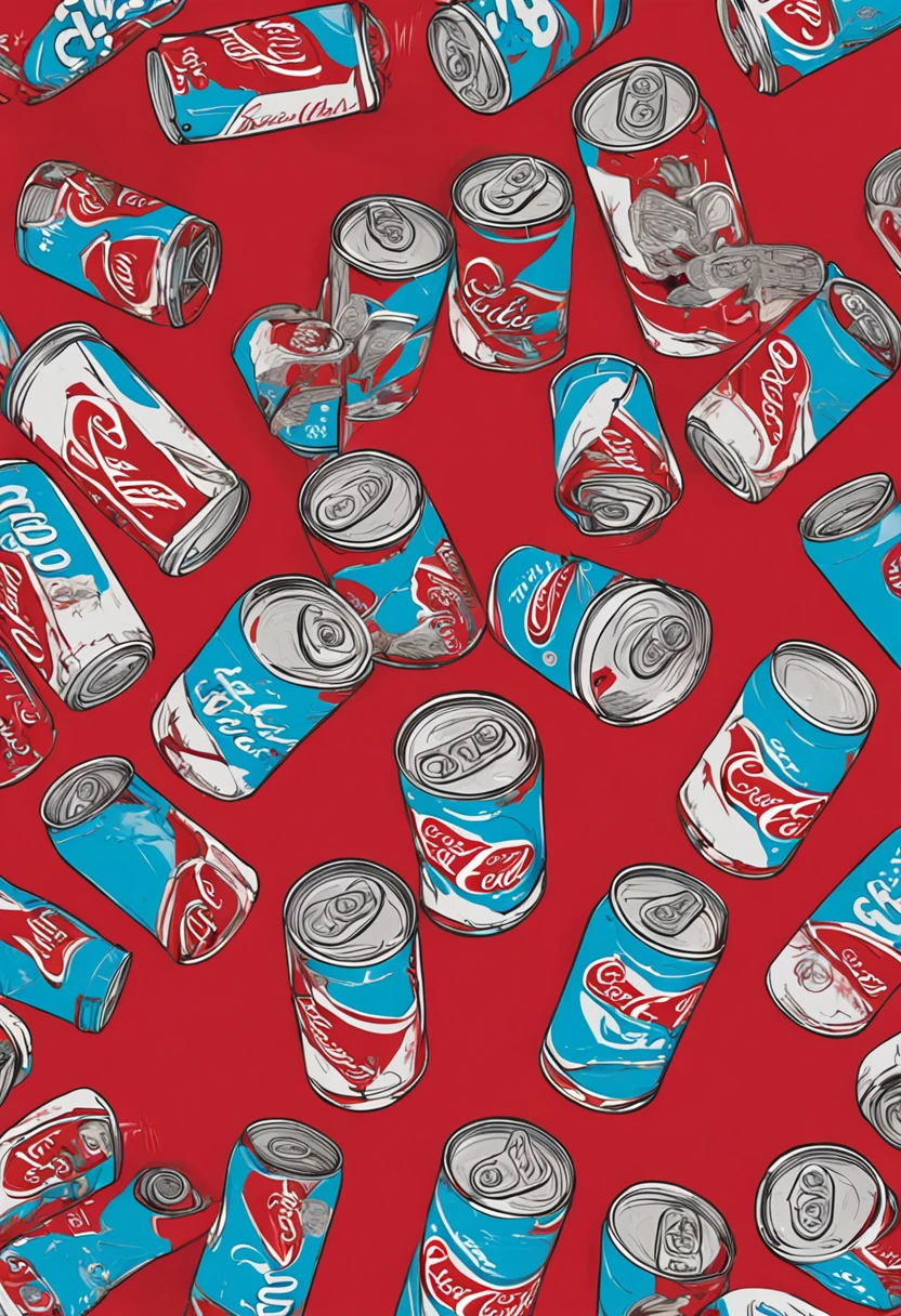 Peppsi Can Coca-Cola Can, Style by Andy Warhol
