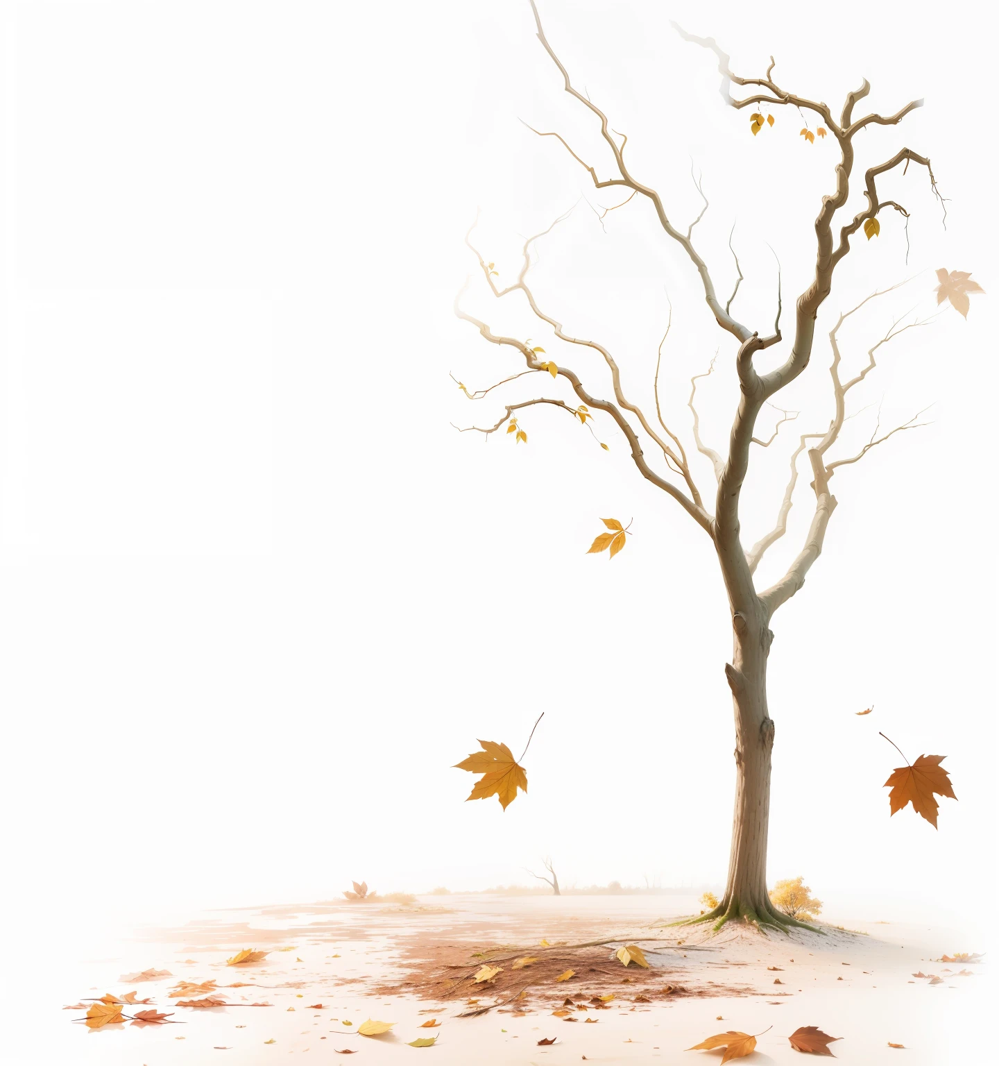 A tree that is losing its leaves