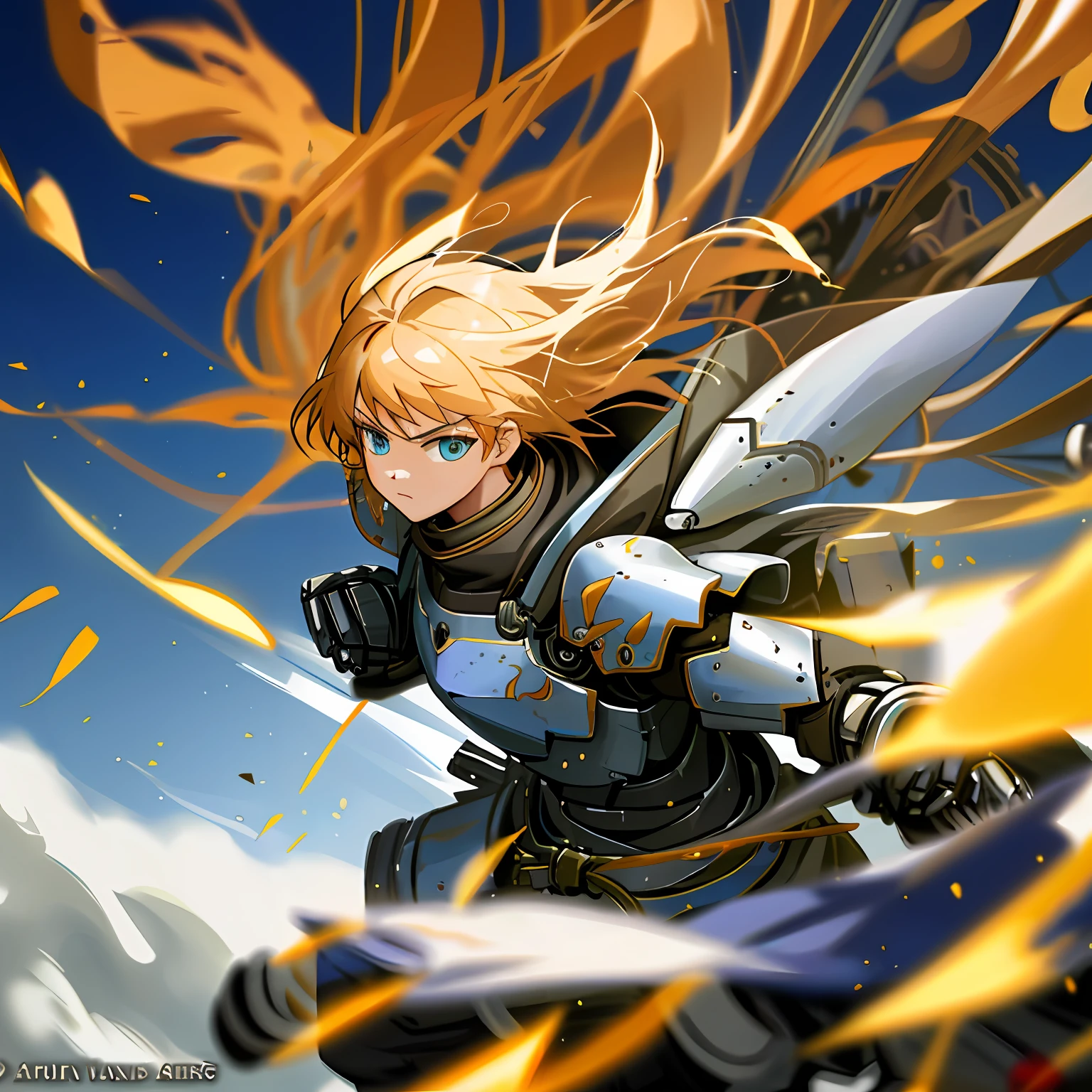 Mechanical wind armor warrior