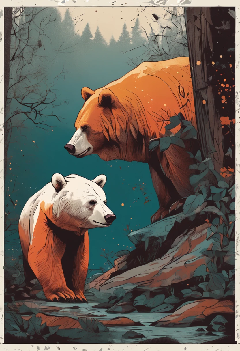 white bear painting