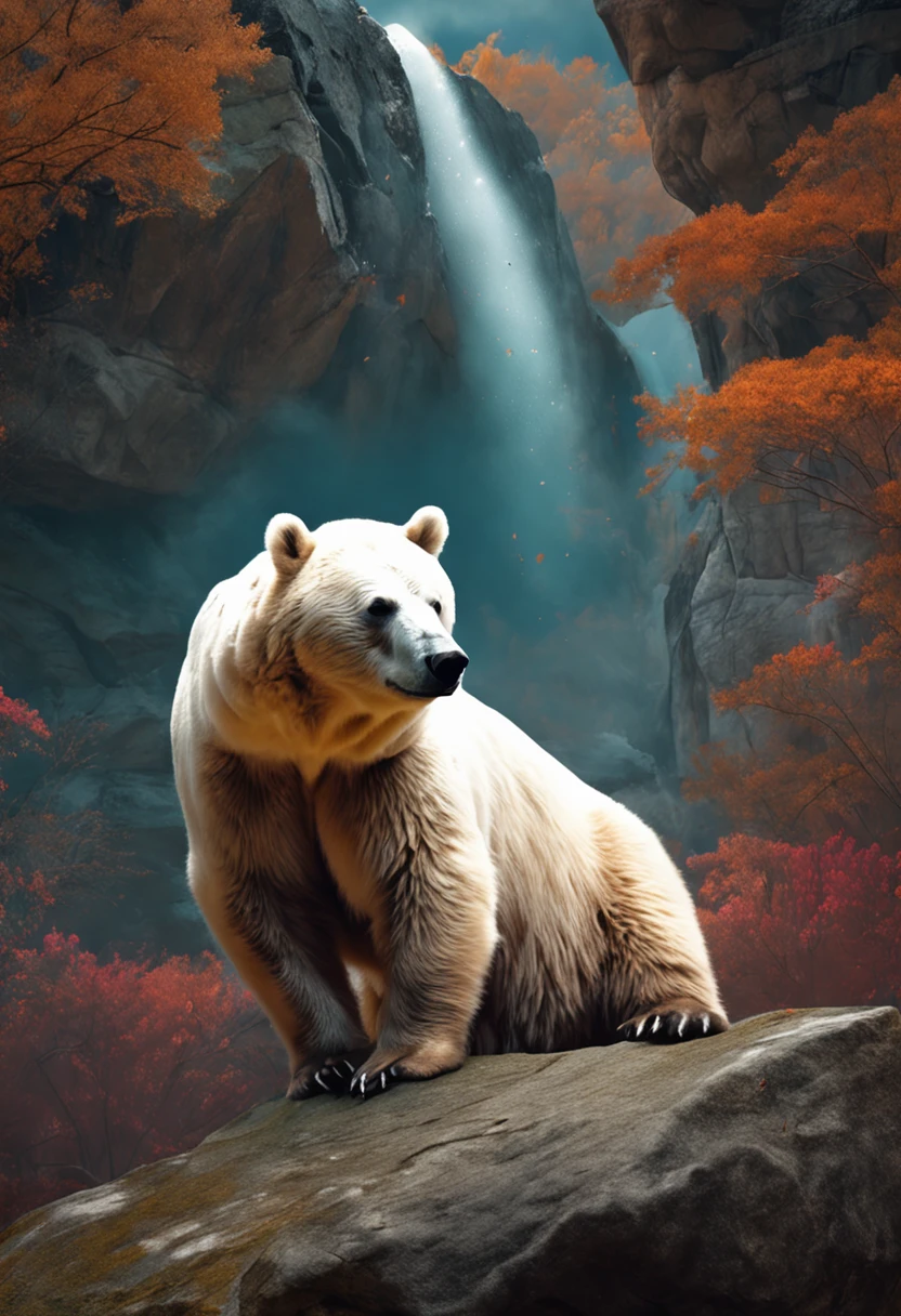 white bear painting