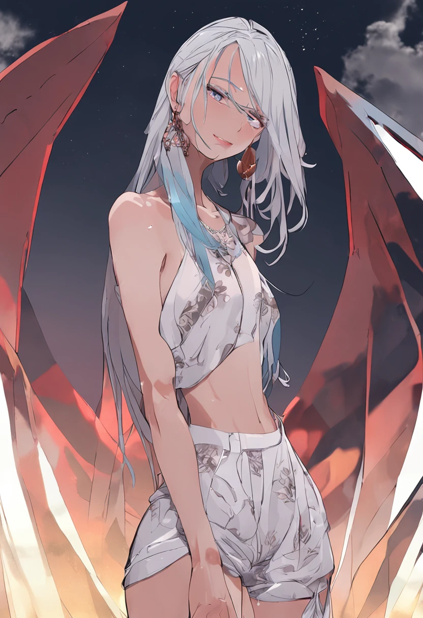 Crying women、cropped shoulders、Black tank top、mideum breasts、Black and long hair、Blue eyes that glow suspiciously、Crystal clear white skin、top-quality、tmasterpiece