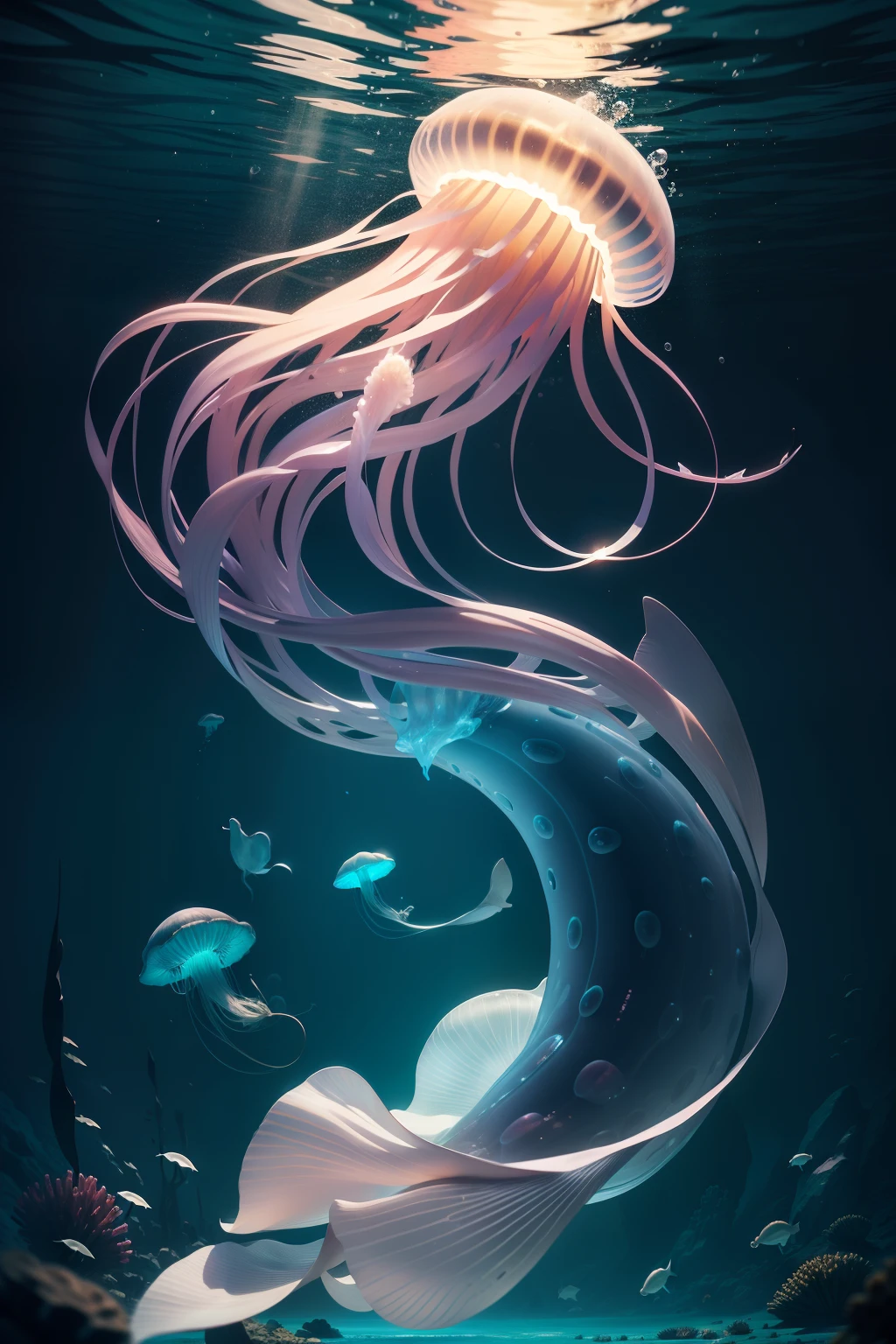Jellyfish fuse with sharks