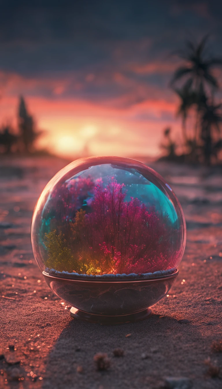 (Outstanding、Professional、Surreal)、Detailed magic crystal ball, Lying on the ground