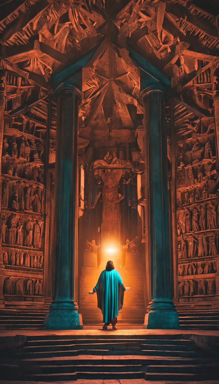 imagem de jesus, homem 33 anos, deus, jesus lendo a biblia sagrada, fundo por do sol.