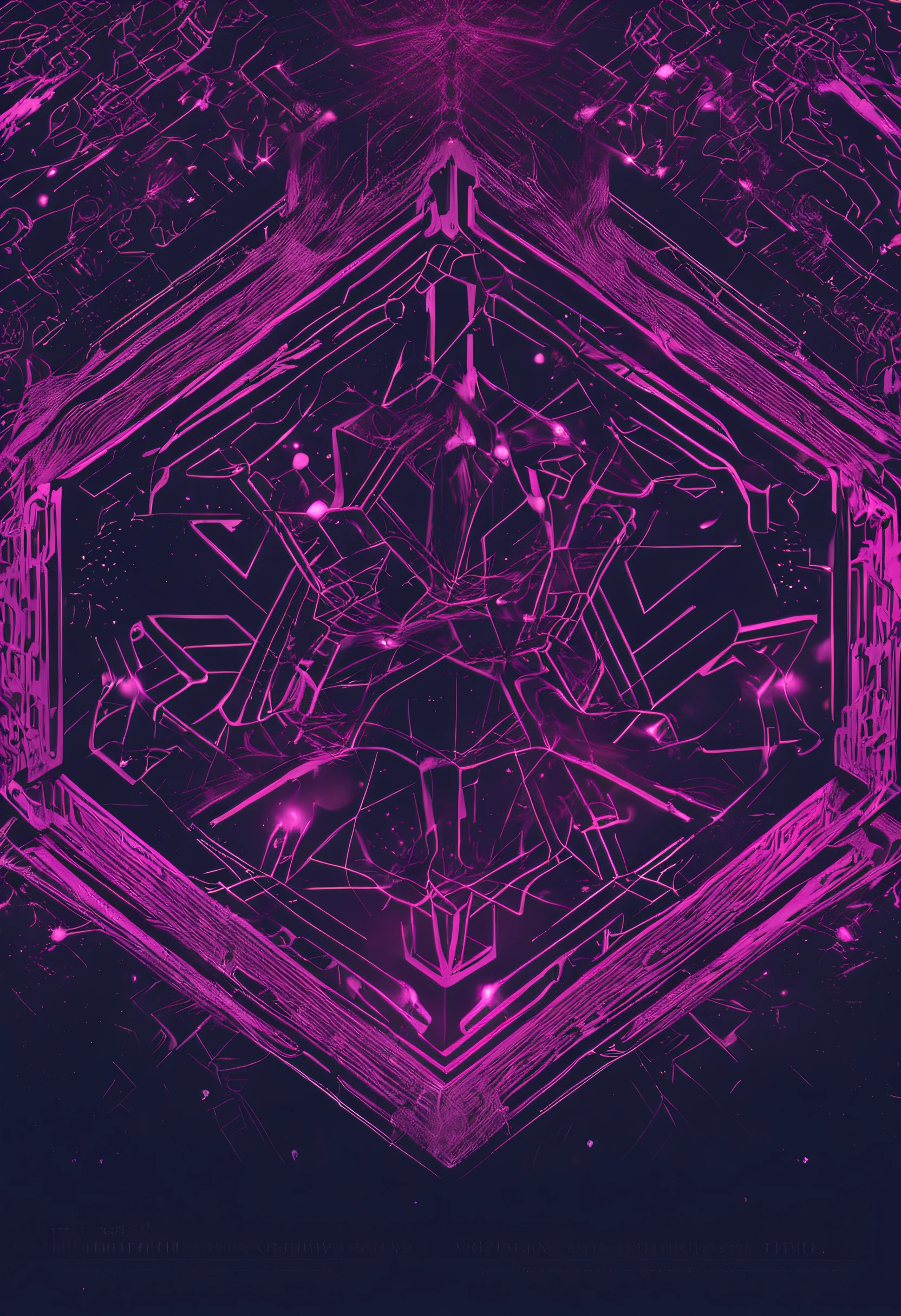 Quantum style,Violet blue logo,The background is dark black,