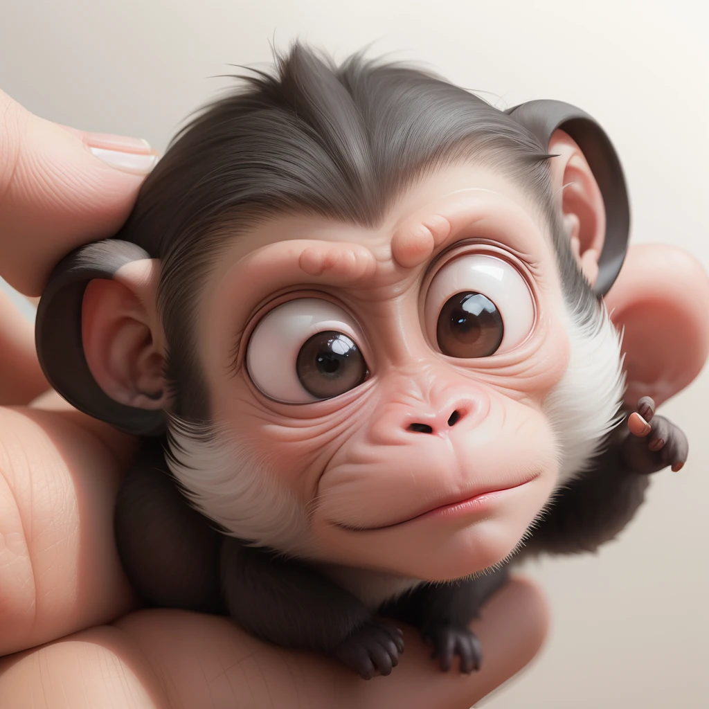 monkeys,a sticker,Exaggerated caricature,独奏,Small and beautiful,8K