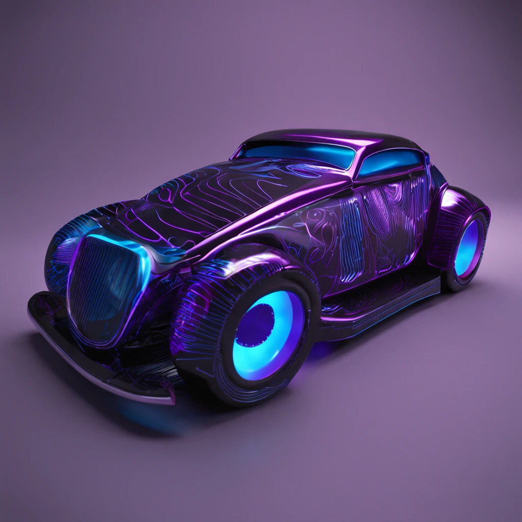 Quantum style，Purple and blue logo，The background is dark black，With a white shimmer