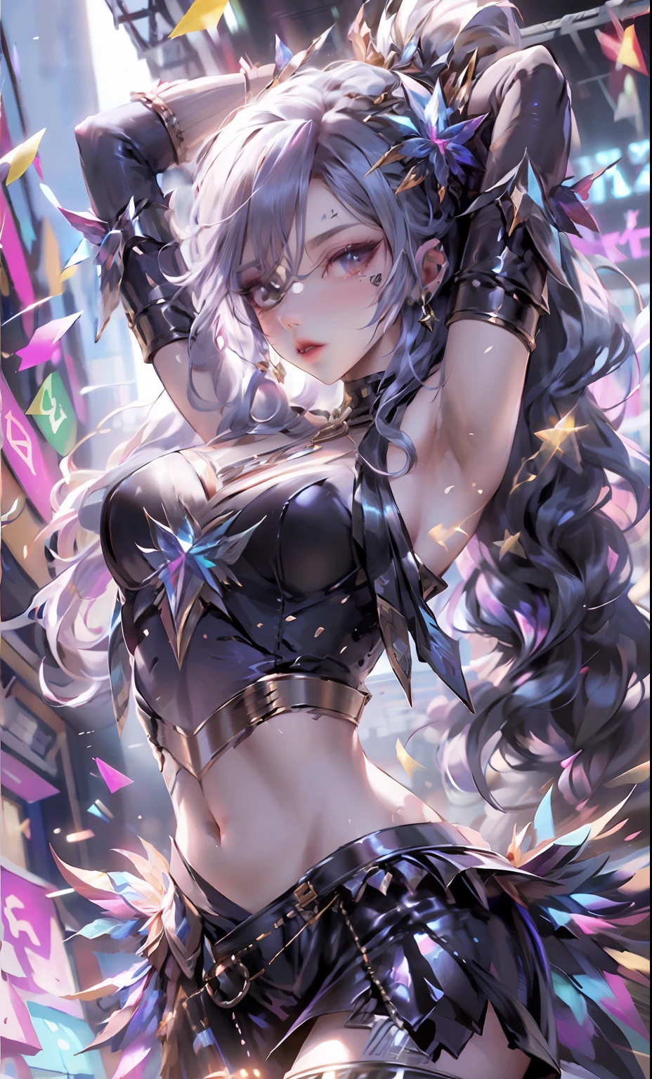 hot girl, dancer, White skin, abdomen, Bulging abdomen, Pregnant, belly button, Super huge abdomen, Giant abdomen, Focus on the abdomen, Huge abdomen, High raised abdomen, Exaggerated abdomen, Demon Wings, bikini, transparent, charming smile, 2K, CG, high quality, intricate details, Super detailed, Inside the castle, Spooky feeling, magic, Black series, Gothic, mysterious atmosphere