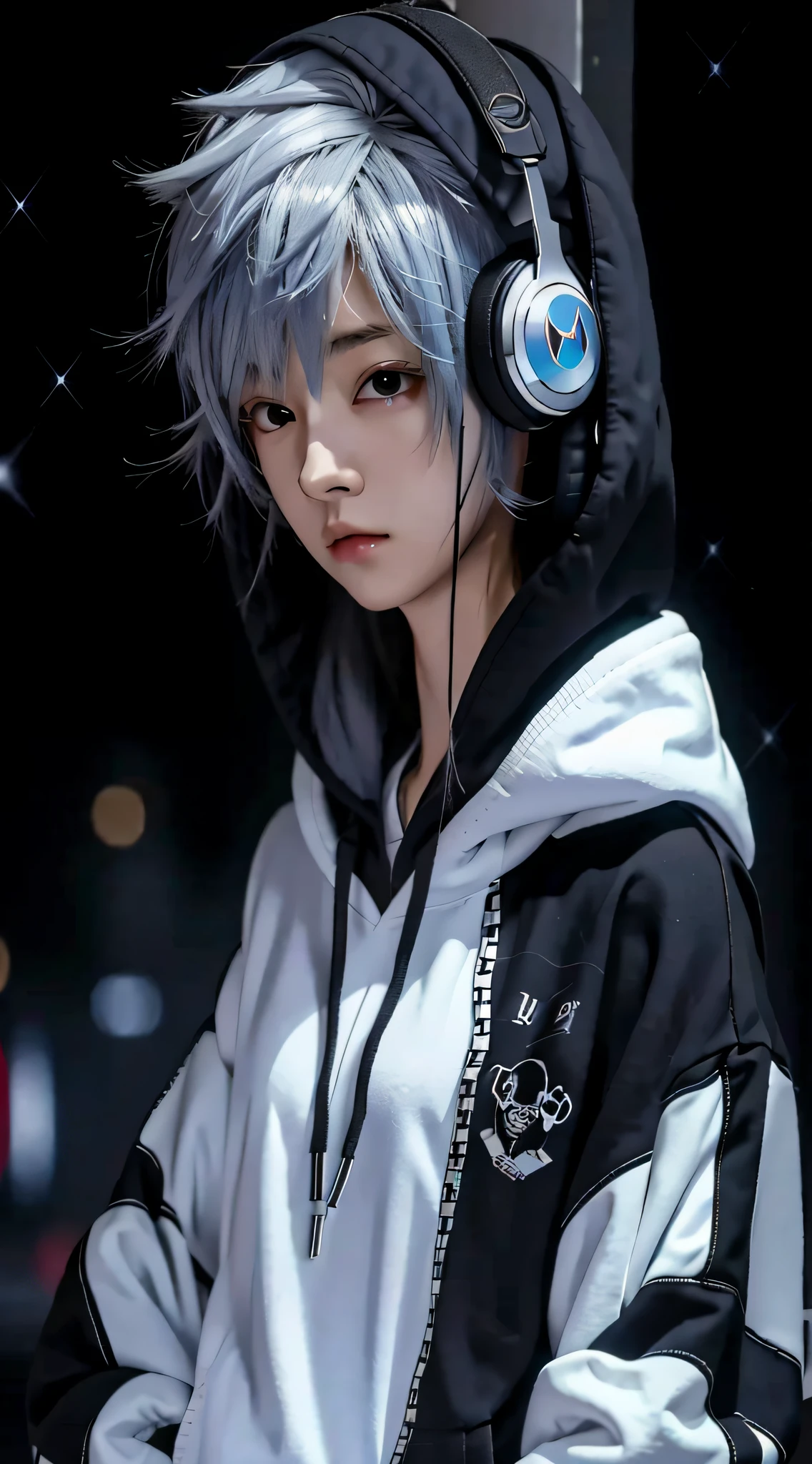 Anime girl listening to music with headphones and hoodie, cyberpunk anime girl in hoodie, style of anime4 K, Guviz-style artwork, Anime style. 8K, 4K anime wallpaper, Guviz, Anime art wallpaper 8 K, Anime wallpaper 4 k, Anime wallpaper 4K, anime styled 3d, Anime art wallpaper 4k