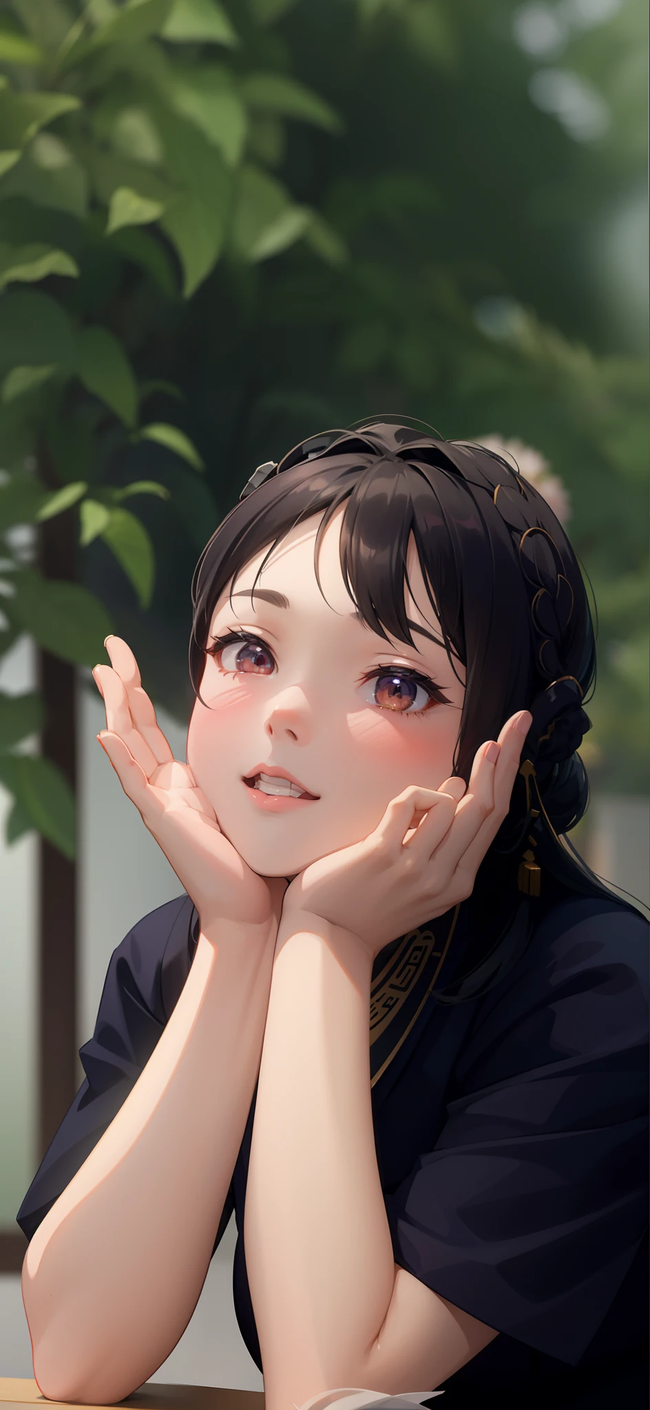 1girl, (hanfu), glowing, sidelighting, wallpaper,