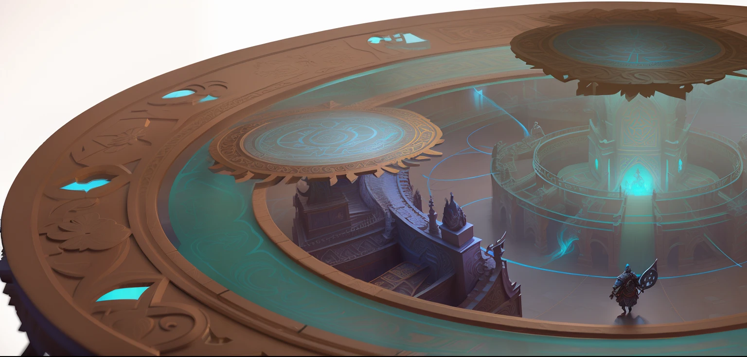 There is a round table， ornate border + concept-art, 3d magical details, intricate details in environment, matte painting arcane dota pixar, , kaladesh concept art. Mechanical, Ultra detailed concept art, detailed conceptual drawing, detailed intricate environment, Stylized concept art, detail render, Odin background