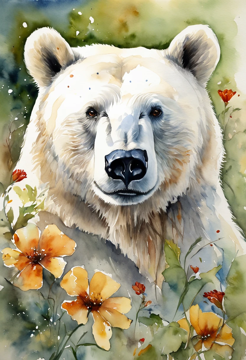 White bear painting
