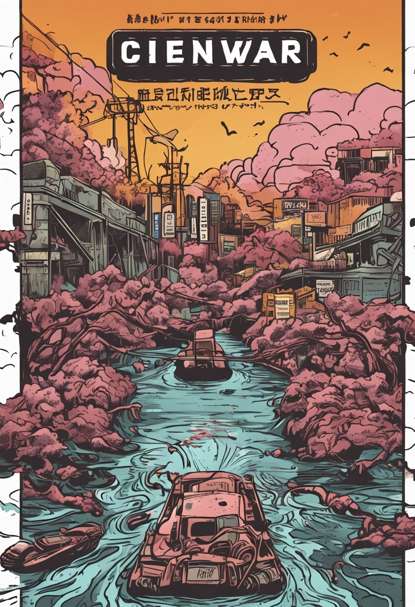 Generate a set of comics,Condemn Japan's discharge of nuclear wastewater