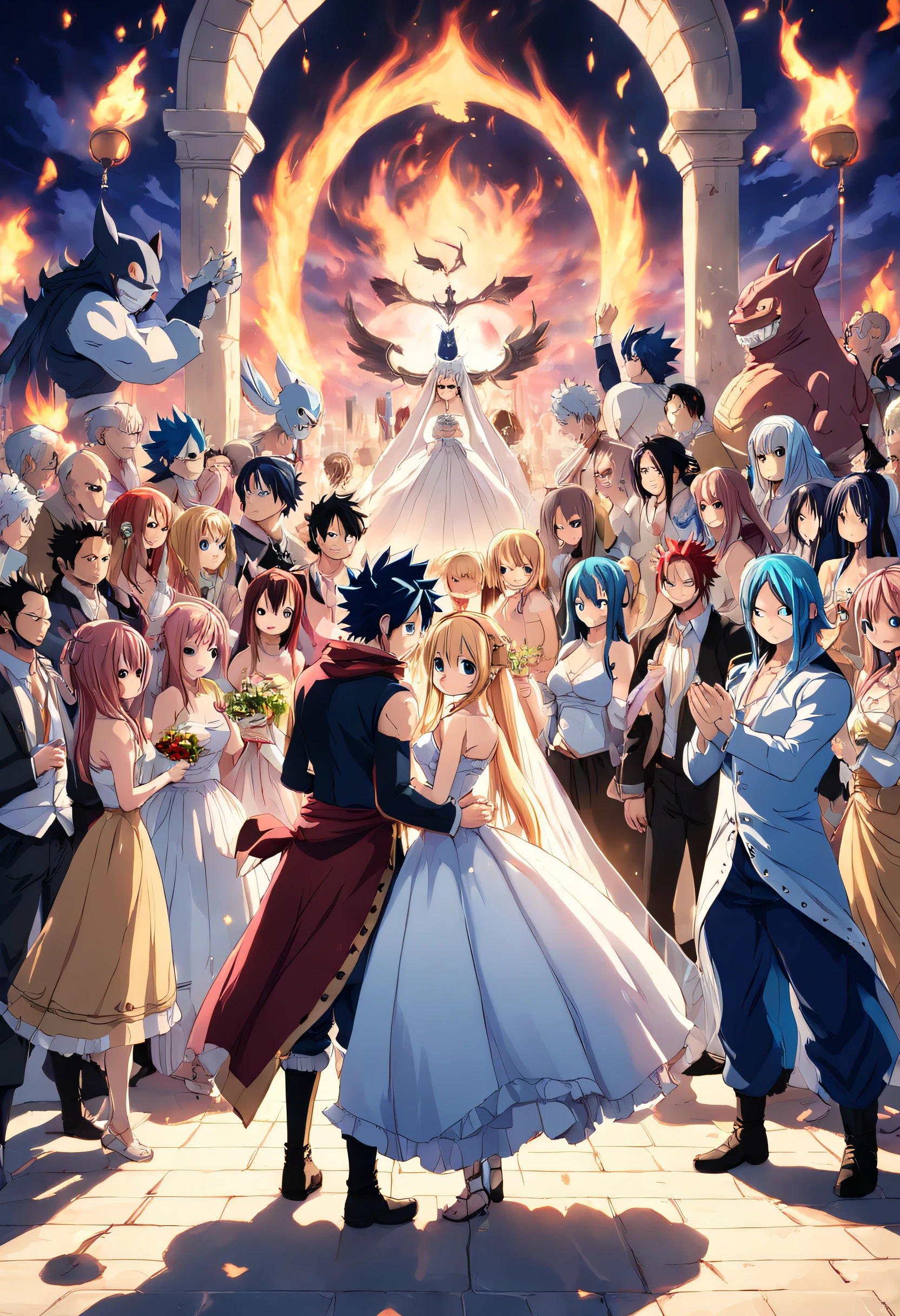 Fairy Tail group wedding photo